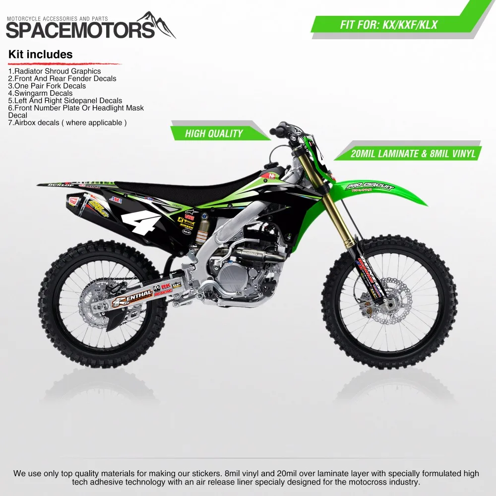 MX 3M наклейки Обертывания для мотоцикла KX KLX KXF F 85 100 250 450 cc 2004. .. Мотокросс Байк FMX