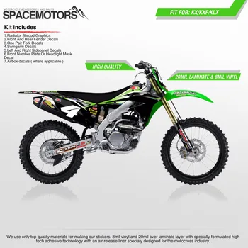 

MX 3M Stickers wraps for motorcycle KX KLX KXF F 85 100 250 450 cc 2004 ... 2006 year Motocross Enduro Dirt bike FMX