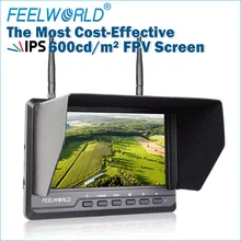 Feelworld 7 Inch 1024×600 IPS Ultra-thin FPV Monitor for Drone with Built-in Battery Dual 5.8G 40CH Diversity Receiver FPV720