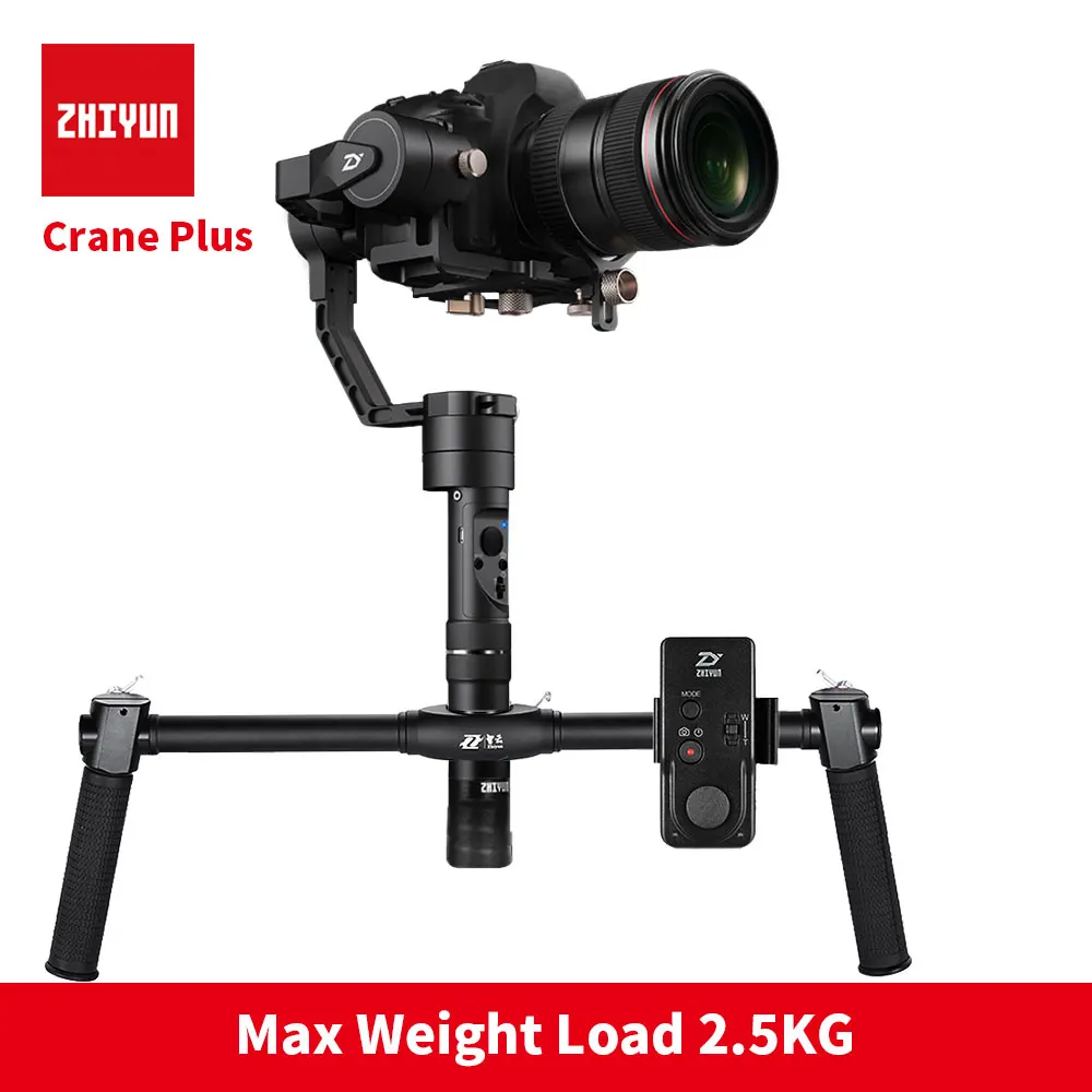 

Zhiyun Crane plus 3-axis Handheld DSLR Stabilizer Handheld Gimbal Max payload 2.5kg for Mirrorless DSLR Cameras