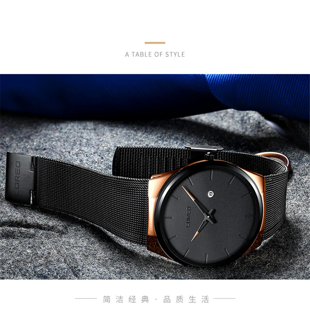 Quartzo Masculino 316L 30 M Waterproof Auto