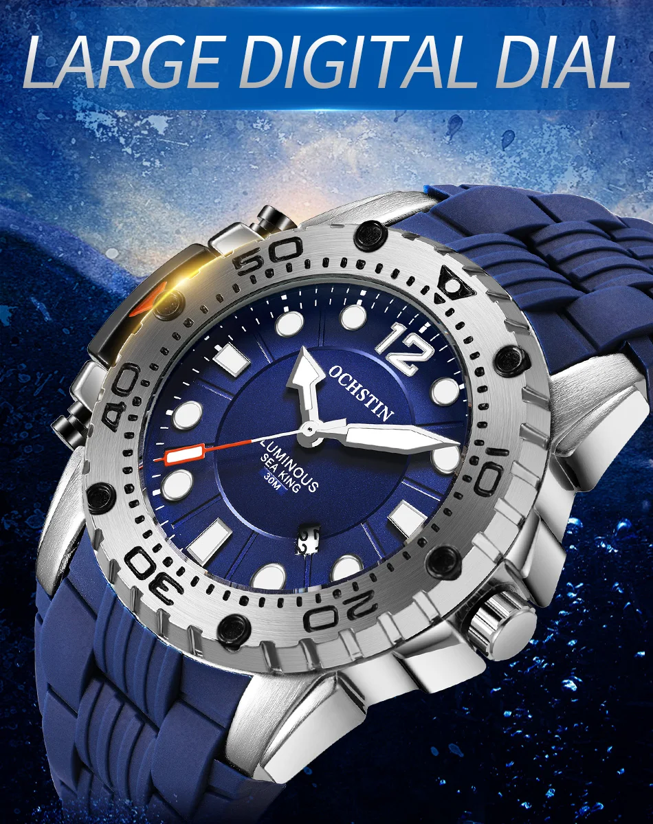HEMSUT военные мужские часы спортивные с резиновой лентой синие мужские часы Relogio Masculino с оригинальной коробкой