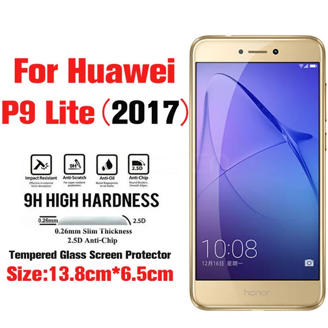 200 шт 9D полное покрытие из закаленного стекла для huawei P Smart Plus Y5 Y6 Y9 P20 Pro Honor 10 - Цвет: P9 lite 2017