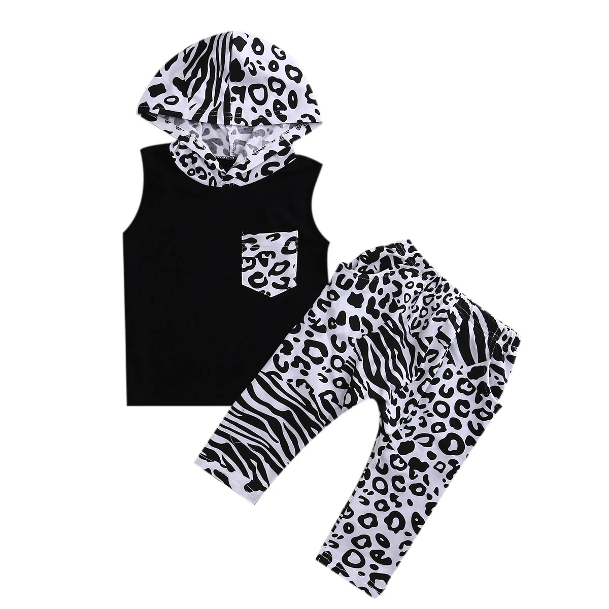 Newborn Baby Girls Clothes Set 2017 Winter Baby Boys Clothes Velvet Hoodie+Leopard Pant 2pcs Kids Outfit Suit Infant Clothing