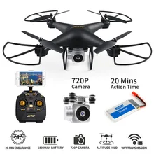 Высота удержания Радиоуправляемый Дрон дистанционное управление Quadcopter с 720 P Wi Fi FPV системы Вертолет камеры 20 минут Профессиональный Дрон Квадрокоптер