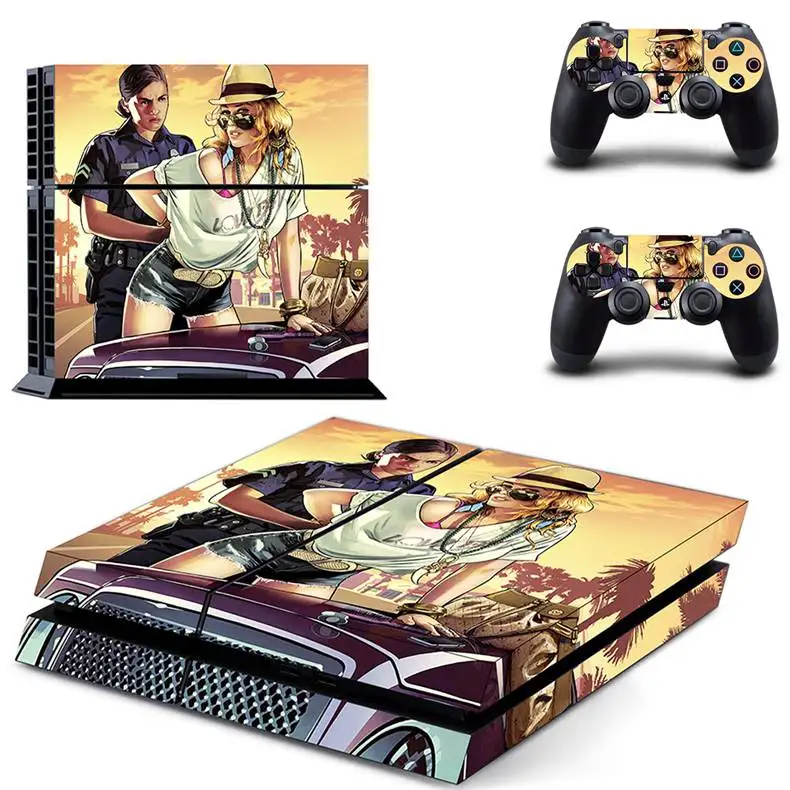 Grand Theft Auto Play Station 4 наклейка для ps4 Стикеры для sony наклейка для ps4 наклейки консоли и 2 контроллера ps4 винил pegatina - Цвет: DPTM0791