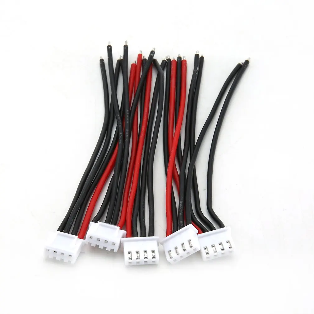 

5Pcs Silicone Soft Line 100Mm Rc Drone Lipo Battery Balance Charger 2S 3S 6S 22Awg Cable For Lipo Battery