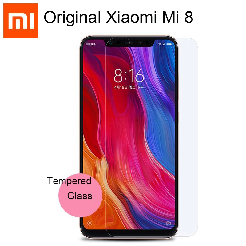 

Original xiaomi mi 8 tempered glass / PET Film For Xiaomi Mi8 Mi 8 6.21 inch 8H Cover screen glass for mi8 screen protector