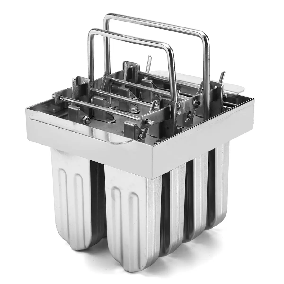 

8 Molds 304 Stainless Steel DIY Ice Cream Mould Popsicle Fruit Ice Cream Make Tool Silver Ice Cream Maker Stick Holder Mould New
