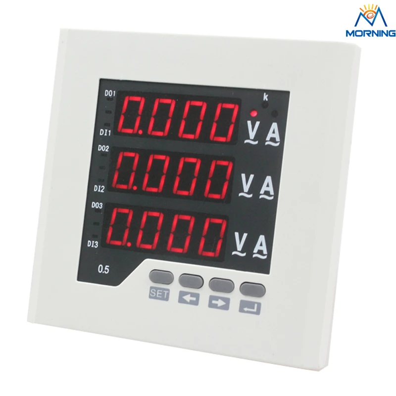

3UIF23 three phase 85V~265V LED digital only ac volt and current combined meter ammeter voltmeter Cymometer