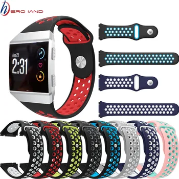 

Lightweight Ventilate Silicone Sport Watch Bands Bracelet for Fitbit Ionic Smart Watch Adjustable Replacement Bangle Accessory