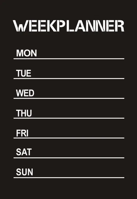 weekly planner calendar memo chalkboard blackboard vinyl wall