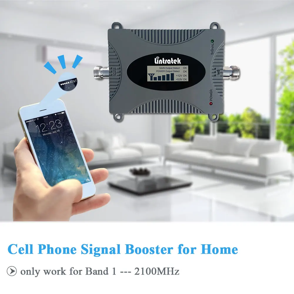 Lintratek 3G Repeater W-CDMA 2100MHz LCD Display