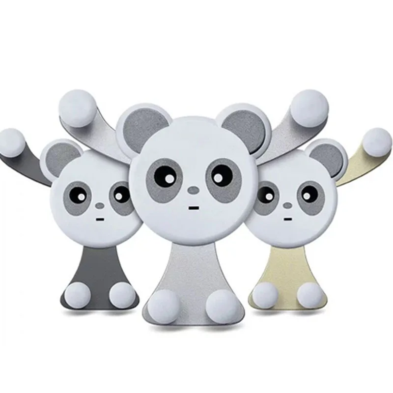 

Universal Panda Bear Car Phone Air Outlet Mount Bracket Gravity Sensing Stand Snap-type Phone GPS Navigation Holder