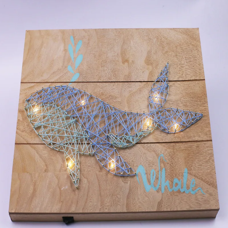 

Home decoration Accessories Creative Europe Wooden Plaques & Signs With Led Lamp Wall Decoration Crafts