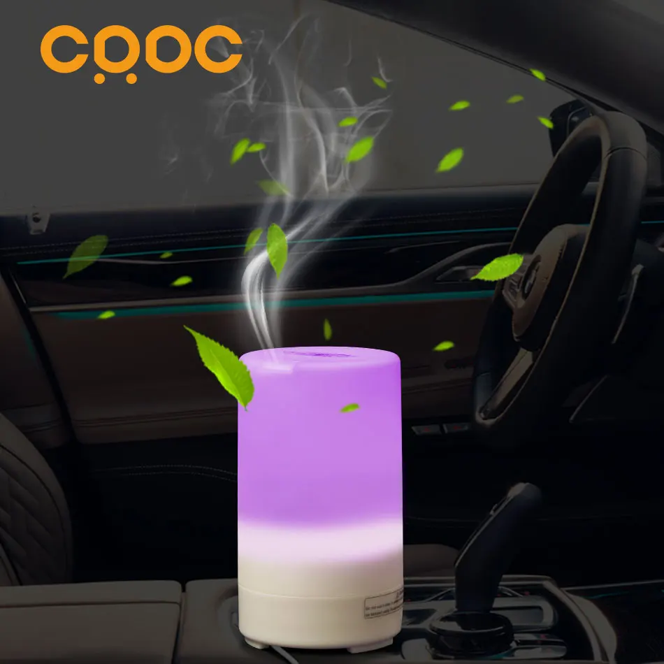 CRDC 50ml Mini Car Essential Oil Diffuser with Car Charger USB