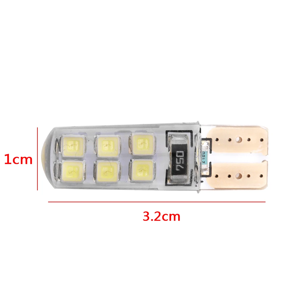 1 шт. T10 12smd 2835 SMD Автомобильный светодиодный светильник DC 12V W5W 12 светодиодный лампы синий зеленый красный розовый белый желтый