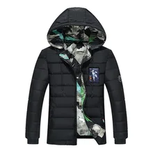 New Arrival Wear on both sides Parka Brand Clothing Winter Men Cotton Winter Warm Regular Formal Jackets And Coats