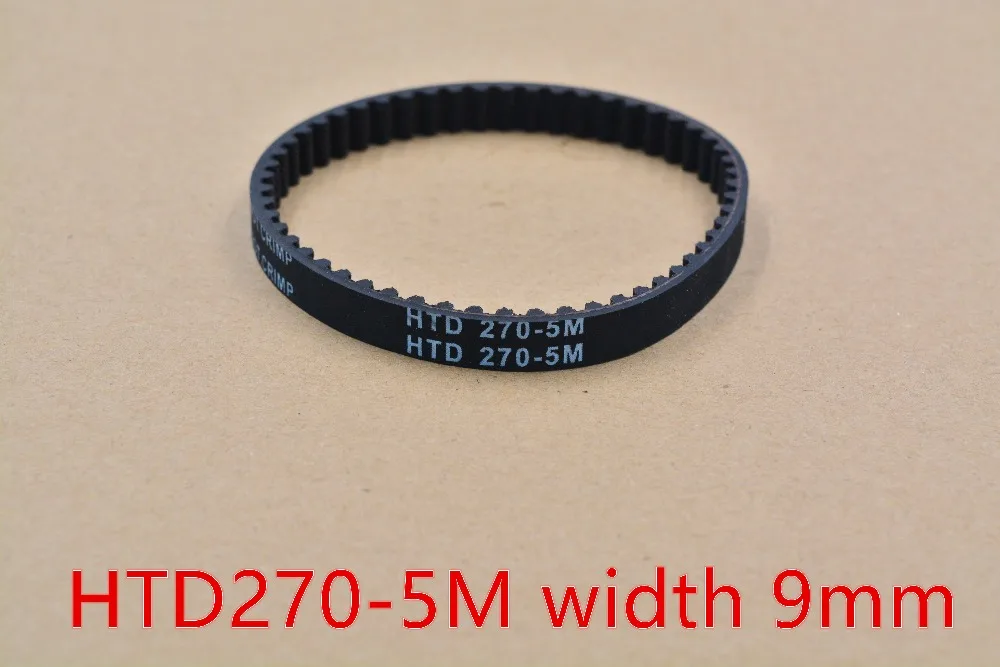 

3d printer belt closed loop rubber HTD 5M timing belt 54 teeth 270mm length 9mm width HTD270-5M-9 1pcs