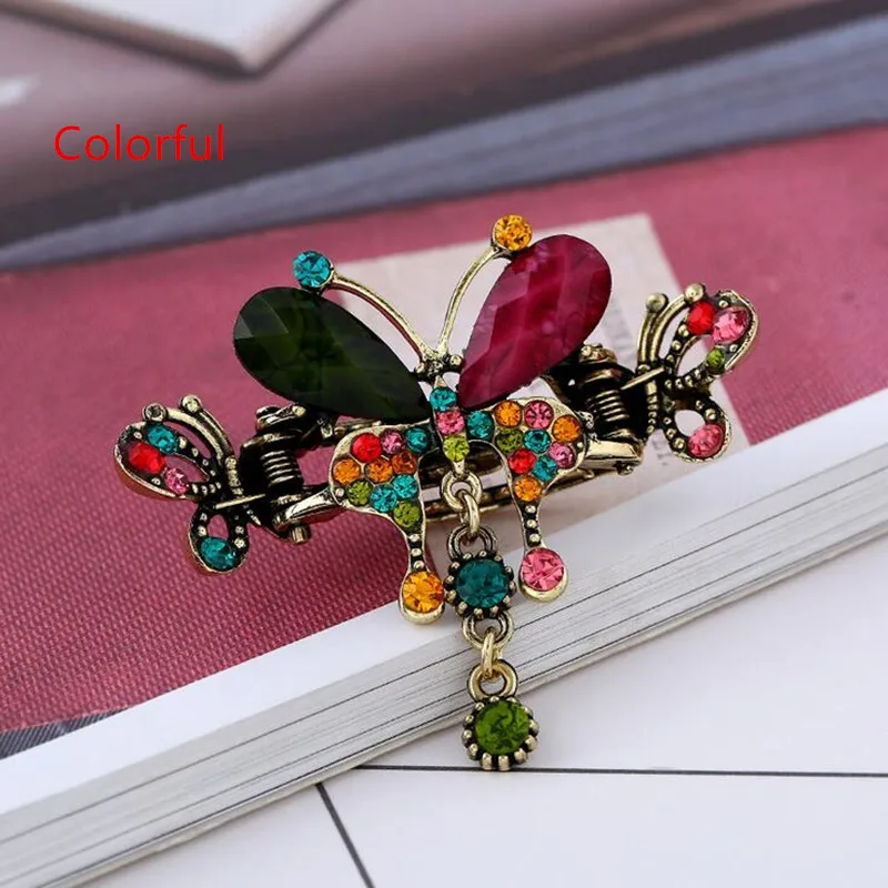 Tassel Hair Clips for Women Girls Braided Hair Clip Styling Tools Hair Accessories Hairpins Fashion Crystal Butterflies Barrette