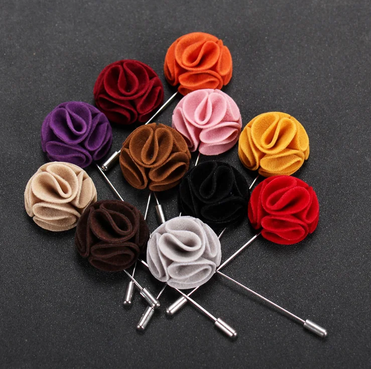

Fashion Fabric Rose Flower Brooch Lapel Pin Men Women Jewelry Suit Dress Wedding Corsage Accessories
