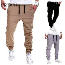 Joggers мужские брюки осенние новые Брендовые однотонные повседневные мужские брюки плюс размер Male Мужские Брюки Горячая Распродажа спортивные брюки