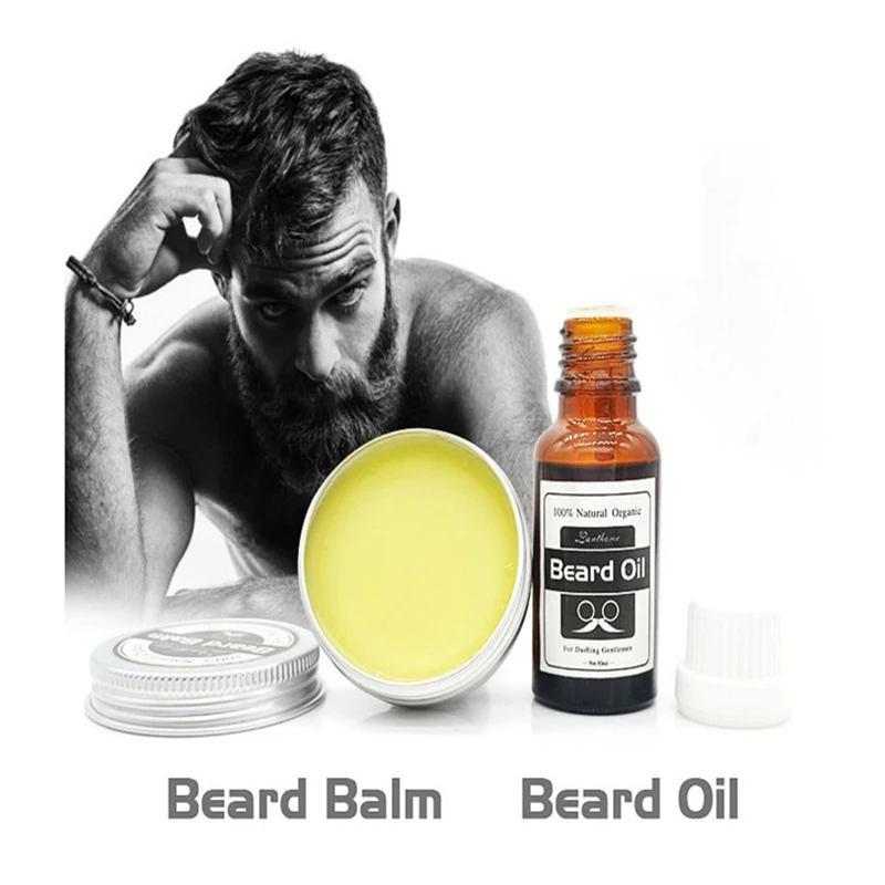 HTHL-Lanthome натуральная борода Воск паста борода масло Комбинация набор мужская форма борода красота средства по уходу за бородой здоровье кондиционер Moi