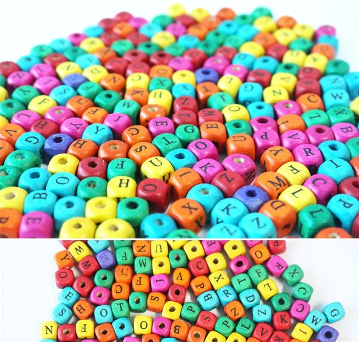 1 25gBag Environmental Multicolor Painted Wooden Loose Space Beads Kids DIY Craft for Garment Bags Jewelry Making Accessories