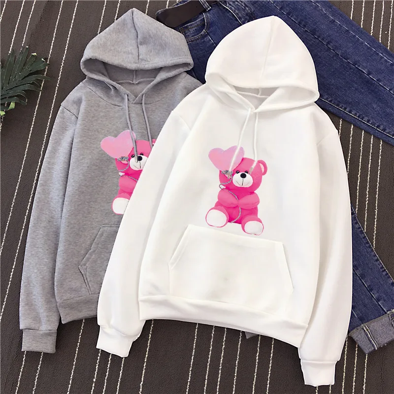 Harajuku FAMINGKA/Модная женская толстовка с капюшоном пуловеры мультяшным принтом пара