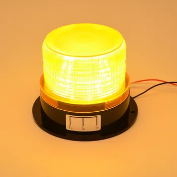 

Mayitr 12V-24V Car LED Flashing Strobe Beacon Emergency Warning Light Lamp Amber LED Warning Light