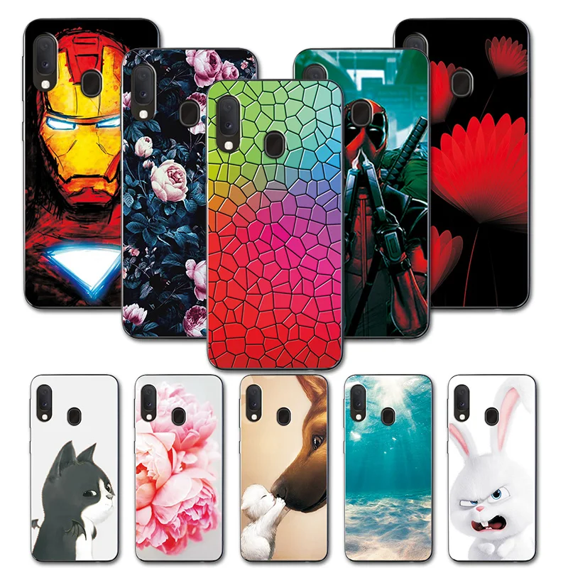 

Hero Cases For Samsung A20e A10 A30 A40 A50 A60 A70 Case Cute Captain America Black TPU Phone Bags For Samsung Galaxy A20e Cover