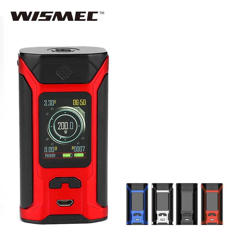 

200W WISMEC SINUOUS RAVAGE 230 Box MOD Fit Gnome Evo Tank Tank Hugo Power E-cigarette TC Box Mod No 18650 Battery Original