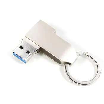 

USB3.0 Metal U Disk 80MB/s High Read Speed Waterproof Knob Transmission Key Chain Hook 4G/16G/32G/64G U Disk