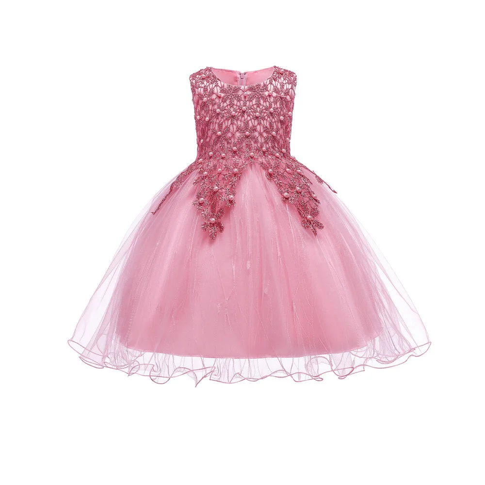 Г. Новое Элегантное Вечернее платье принцессы для маленьких девочек на свадьбу, день рождения, бальное платье, сетчатая детская одежда для маленьких девочек