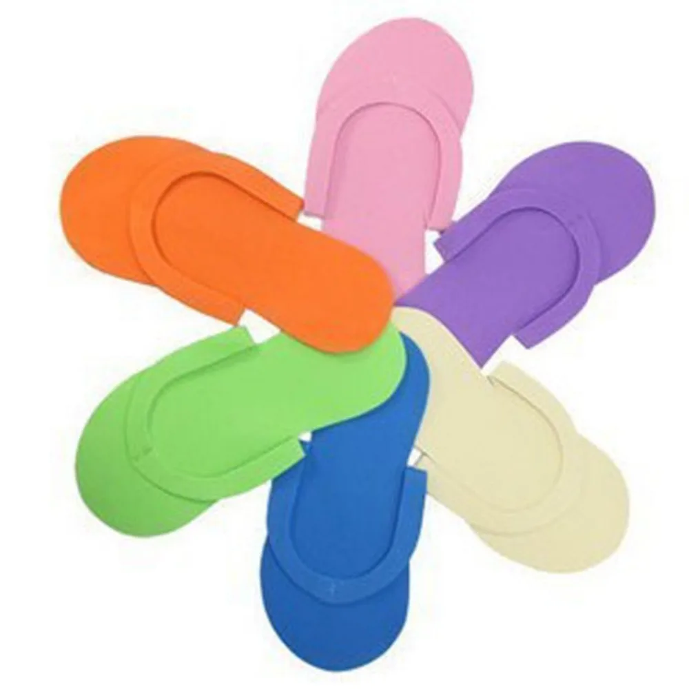 5 пара/лот мягкие одноразовые Тапочки для ногтей вьетнамки из пенопласта