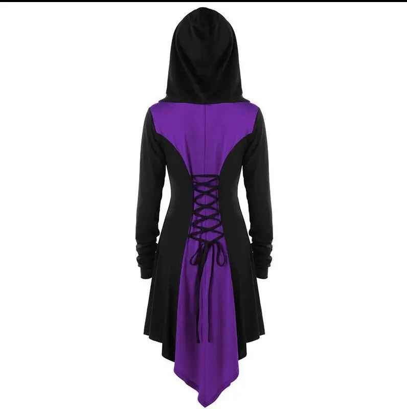 Vestido Medieval Gótico Victoriano Para Mujer Con Capucha - Disfraz Halloween, Cosplay