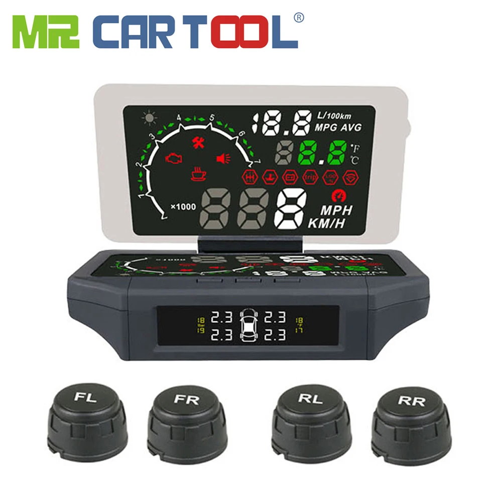 

AUTOOL X360 3IN1 Car HUD Head Up Display Tire Pressure Detection TPMS Monitor KMH /MPH AUTO OBDII Smart HUD Holder Mount