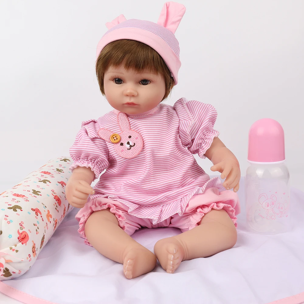 

NPKDOLL Handmade 16 Inch Bebe Reborn Baby Dolls Lifelike Newborn Baby Doll Soft Fashion Dolls For Girls Toys Gift Brinquedos