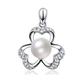 

Freshwater Pearls 100% Real Natural Pearls Silver 925 Pendant yh4593