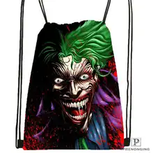 Custom the-joker-batman-arkham@ 02-походная сумка на шнурке Cute Daypack Kids Satchel(черная спинка) 31x40 cm#180611-03-113