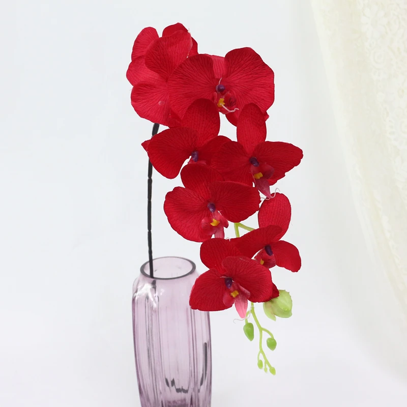 JAROWN Artificial Silk Orchid Flower Simulation 8 Heads Butterfly Orchid Flower For Wedding Decoration Flores Home Office Decor (10)