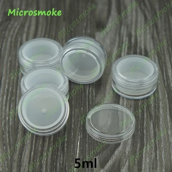 

Round Shape Silicone Dab Container Clear and White 5ml Silicone Jar 20pcs/lot For Wholesale Customized bho oil Container