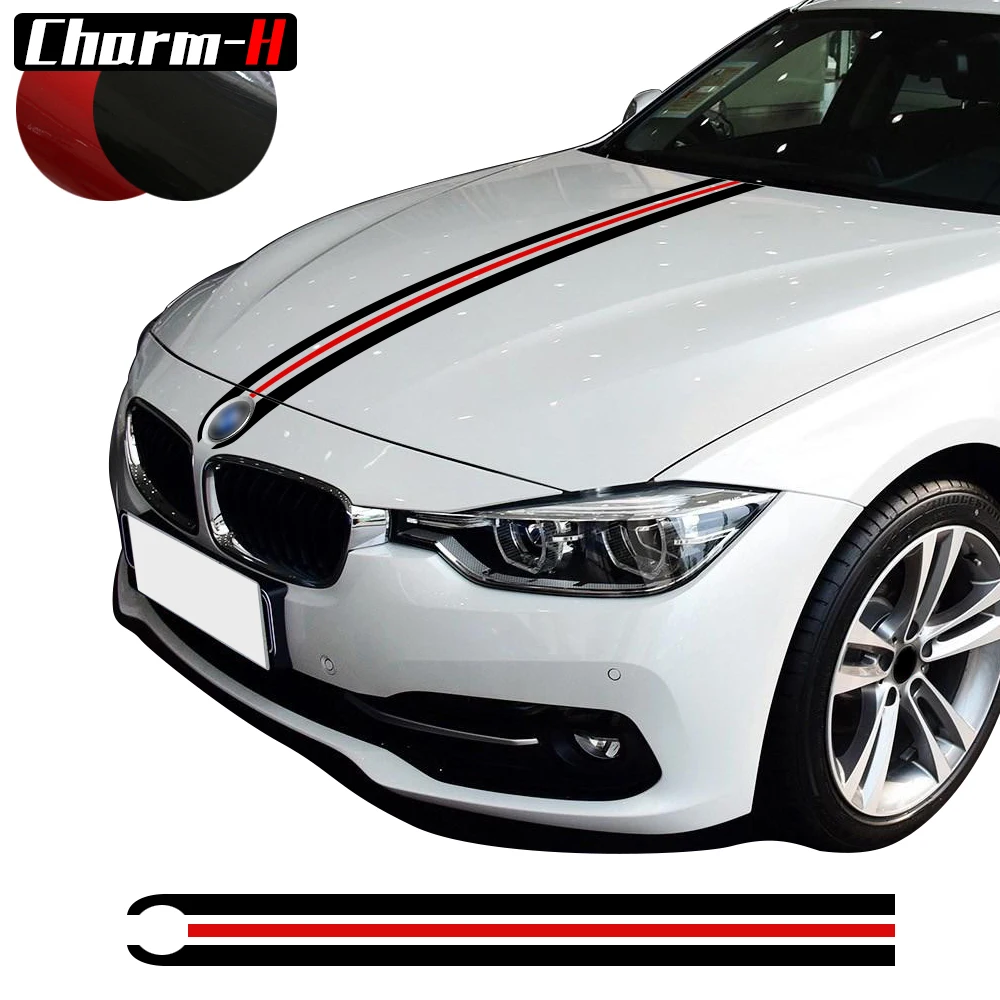 Автомобиля капот Racing Stripes линии наклейки крышка двигателя для BMW f11 g30 e46 e36 e90 f30 f31 f34 e39 e60 f10 f07