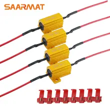 4x 8ohm 25w carga resistor erro flash canbus livre de erros para lâmpada led sinal de volta luz de nevoeiro reversa luz de circulação diurna