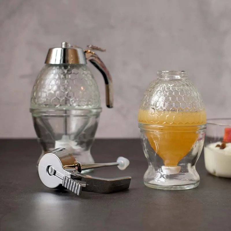 YOMDID Honey Squeeze Bottle Juice Syrup Cup Drip Dispenser Practical Honey Jar Container Juice Bee Drip Dispenser Storage Kettle