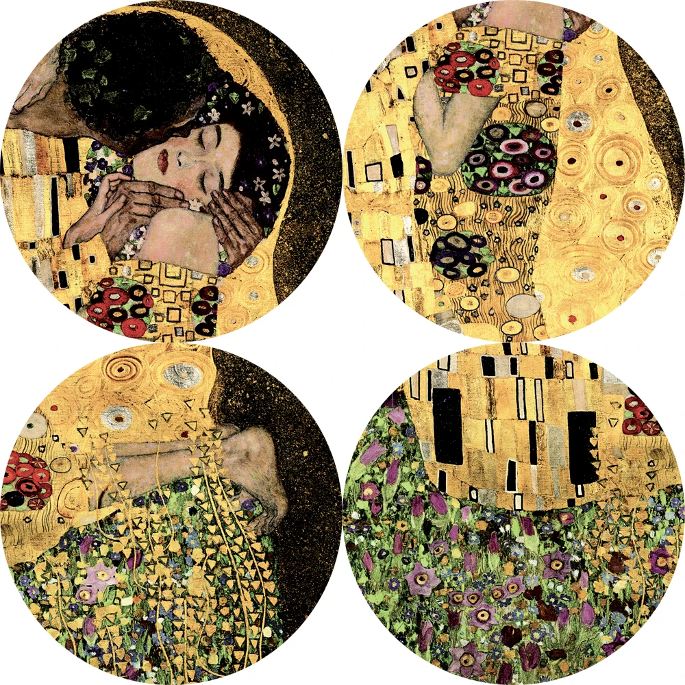 Gustav Klimt Kiss настенные картины репродукции классический знаменитый настенный художественный холст Klimt Kiss картинки для декора гостиной