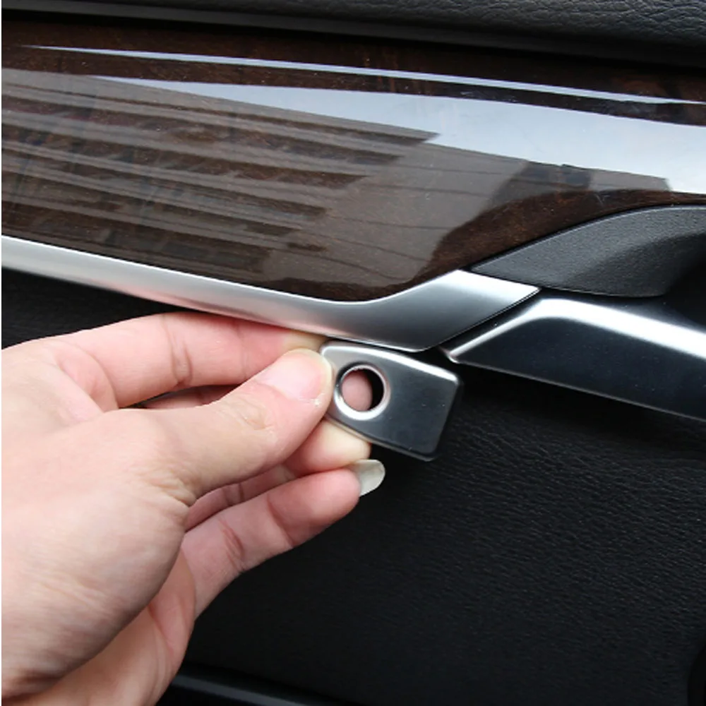 ABS хромированный Автомобильный Дверной замок накладка на рычаг наклейки для BMW X5 f15 для X6 f16 автомобиля Средства для укладки волос 4 шт