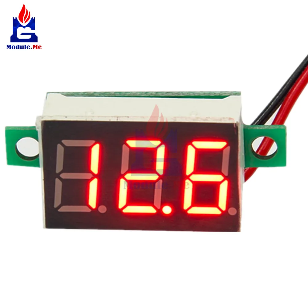 

High Quality 0.36 inch 2-Wire Voltmeter DC 4.7 ~ 32V Mini Red LED Panel Voltage Meter 3-Digital Adjustment Hot Selling 2017