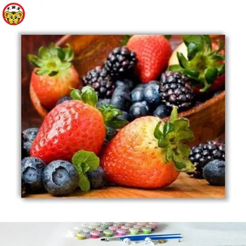 

diy oil painting by numbers art paint by number fruit restaurant kitchen decoration painting