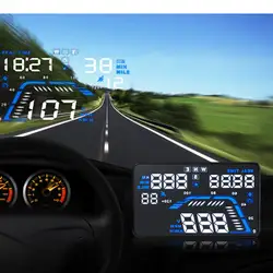 Q7 HUD 5.5 дюймов автомобиля GPS Head Up Дисплей ветрового стекла проектор автомобиля Скорость Предупреждение расход топлива вождение автомобиля